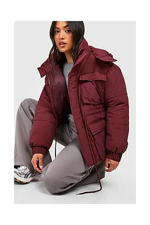 Boohoo Petite Pocket Detail Hooded Parka Jacket