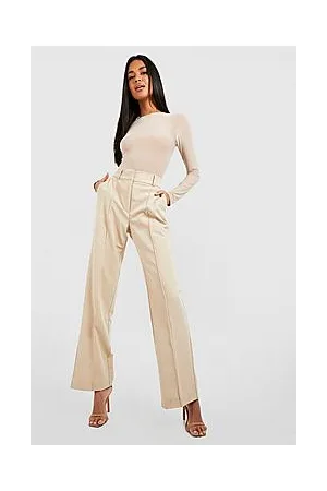 Boohoo Slinky Long Sleeve Crew Neck Bodysuit