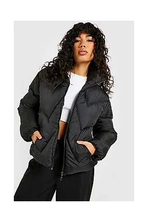 Boohoo Zig Zag Quilt Puffer Jacket