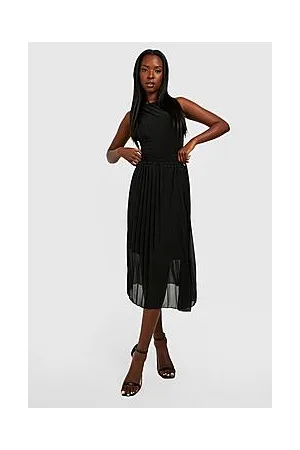Boohoo Chiffon Pleated Midi Skirt