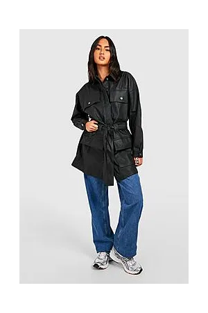 Boohoo Faux Leather Utility Jacket