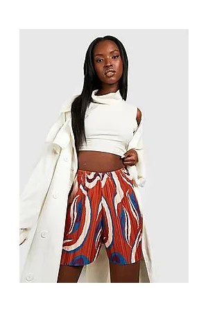 Boohoo Abstract Plisse Shorts