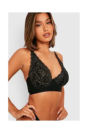 Boohoo Fuller Bust Glitter Lace Underwire Bra