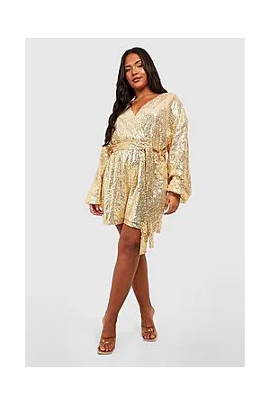 Disc Sequin Halter Neck Playsuit