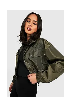 Boohoo Cropped Pocket Detail Windbreaker