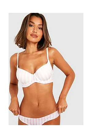Boohoo Fuller Bust Candy Stripe Underwire Soft Bra