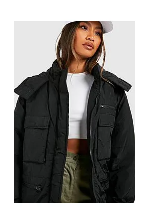 Boohoo Hooded Pocket Detail Parka