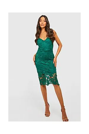 Boohoo Boutique Crochet Lace Strappy Midi Dress