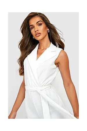 Boohoo Sleeveless Belted Blazer Playsuit