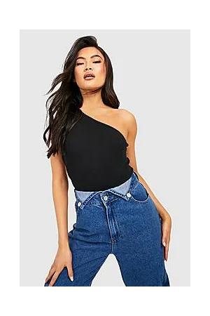 Boohoo One Shoulder Rib Bodysuit