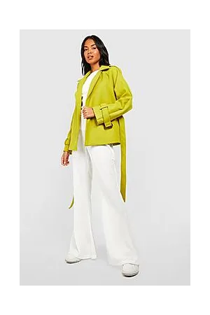Boohoo Belted Wool Look Trench