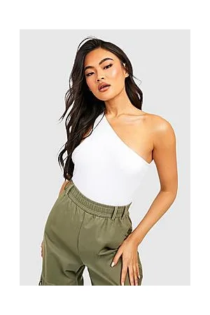 Boohoo One Shoulder Rib Bodysuit