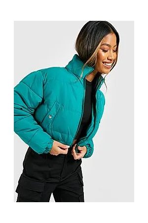 Boohoo Crop Funnel Neck Puffer