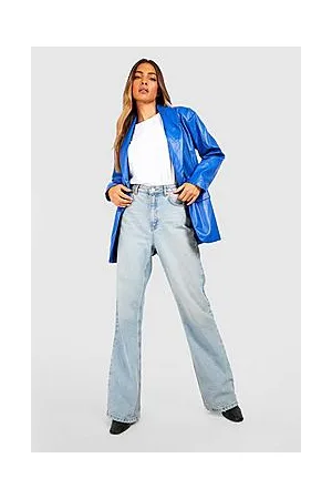 Boohoo Premium Leather Look Boyfriend Blazer