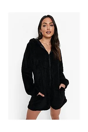 Boohoo Fluffy Hooded Romper