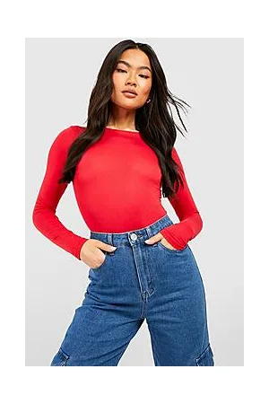 Boohoo Crew Neck Long Sleeve Bodysuit