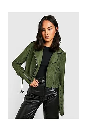 Boohoo Faux Suede Biker Jacket