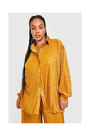 Boohoo Plus Textured Plisse Shirt