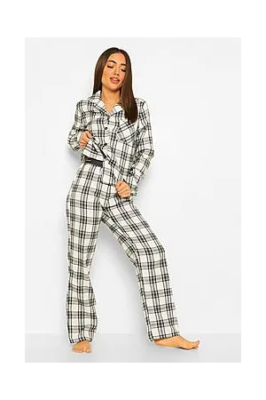 Boohoo Woman Tape Flannel Pyjamas Trouser Set