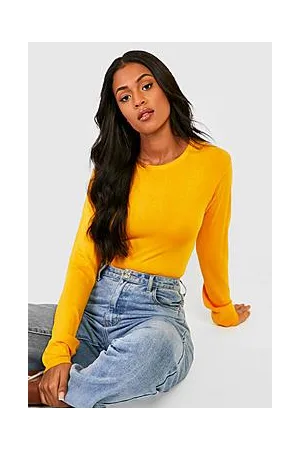 Boohoo Tall Rib Knitted Crew Neck Bodysuit