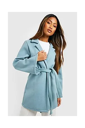 Boohoo Wool Look Belted Short Coat