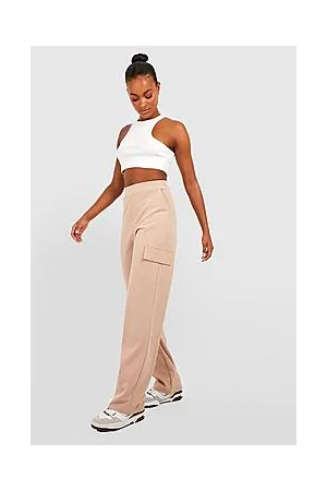 Boohoo Tall High Waisted Straight Leg Cargo Trousers