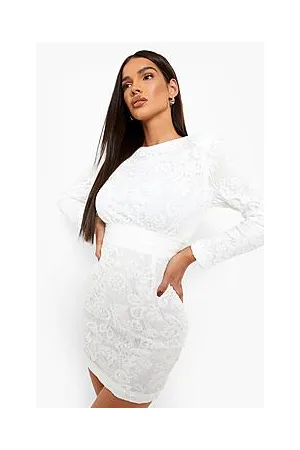 Boohoo Damask Sequin Shoulder Pad Mini Party Dress