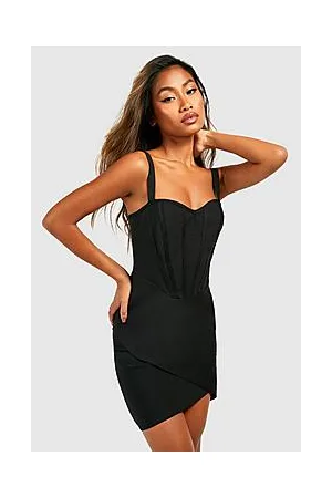 Boohoo Corset Mesh Bandage Dress