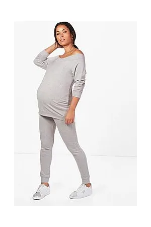 Boohoo Maternity Bardot Top & Loungewear Set
