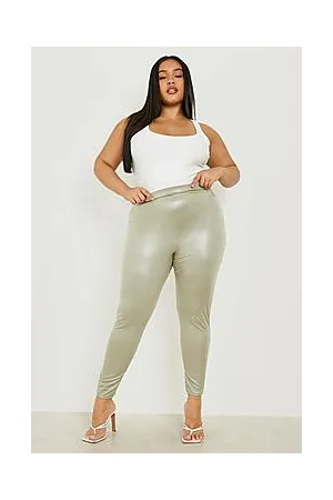 Boohoo Plus Pastel Pu High Waisted Leggings