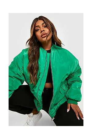 Boohoo Plus Oversized Bomber Jacket