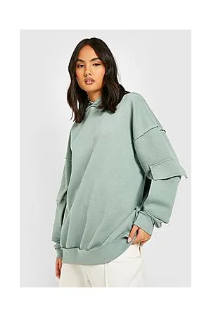 Boohoo Contrast Stitch Cargo Pocket Oversized Hoodie