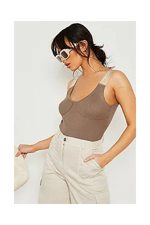 Boohoo Woman Strap Sculpt Knitted Bodysuit