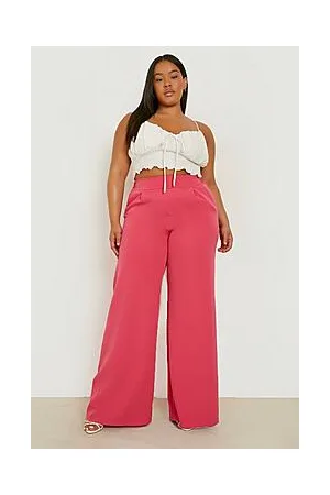 Boohoo Plus Super Wide Leg Tailored Trousers