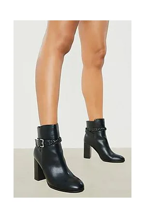 Boohoo Wide Fit Side Buckle Shoe Boots