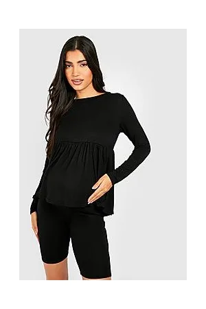 Boohoo Maternity Smock And Cycling Short Loungewear Set