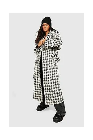 Boohoo Boucle Belted Wool Look Trench
