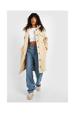 Boohoo Longline Teddy Faux Fur Shacket