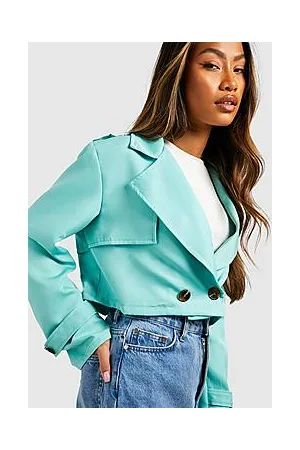 Boohoo Short Double Breasted Trench Coat