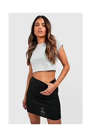 Boohoo Basic Ribbed Micro Mini Skirt