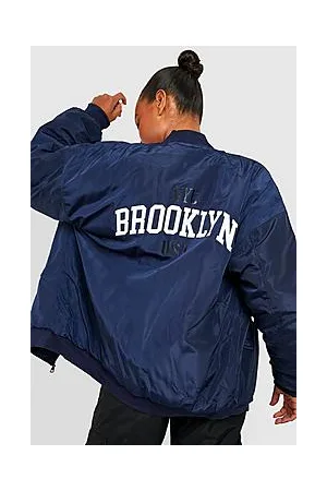 Boohoo Tall Brooklyn Oversized Bomber Jacket