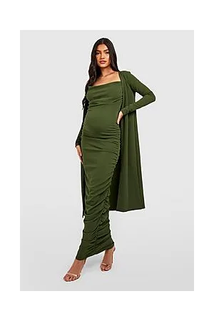 Boohoo Maternity Strappy Dress And Duster Set