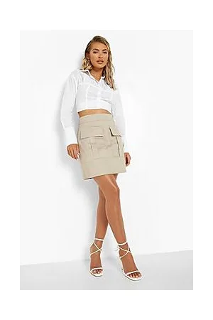 Boohoo Cargo Pocket Front A-line Mini Skirt