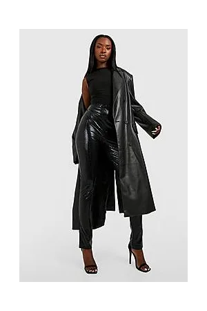 Boohoo Snake Embossed High Waisted Split Leggings