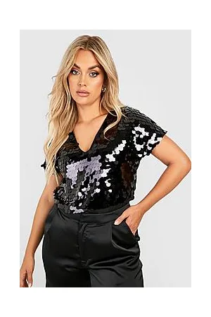 Boohoo Plus Disc Sequin Bodysuit