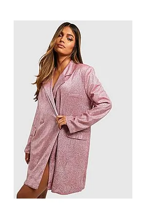 Boohoo Glitter Oversized Blazer Party Dress