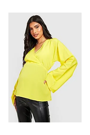 Boohoo Maternity Kimono Sleeve Wrap Blouse