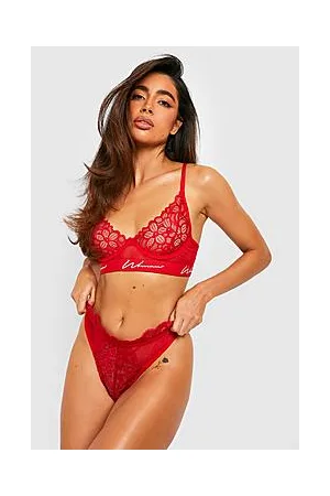 Boohoo Lace Mesh Thong