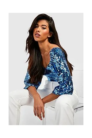 Boohoo Tall Sweetheart Neck Sequin Bodysuit