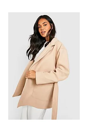 Boohoo Wool Look Belted Coat